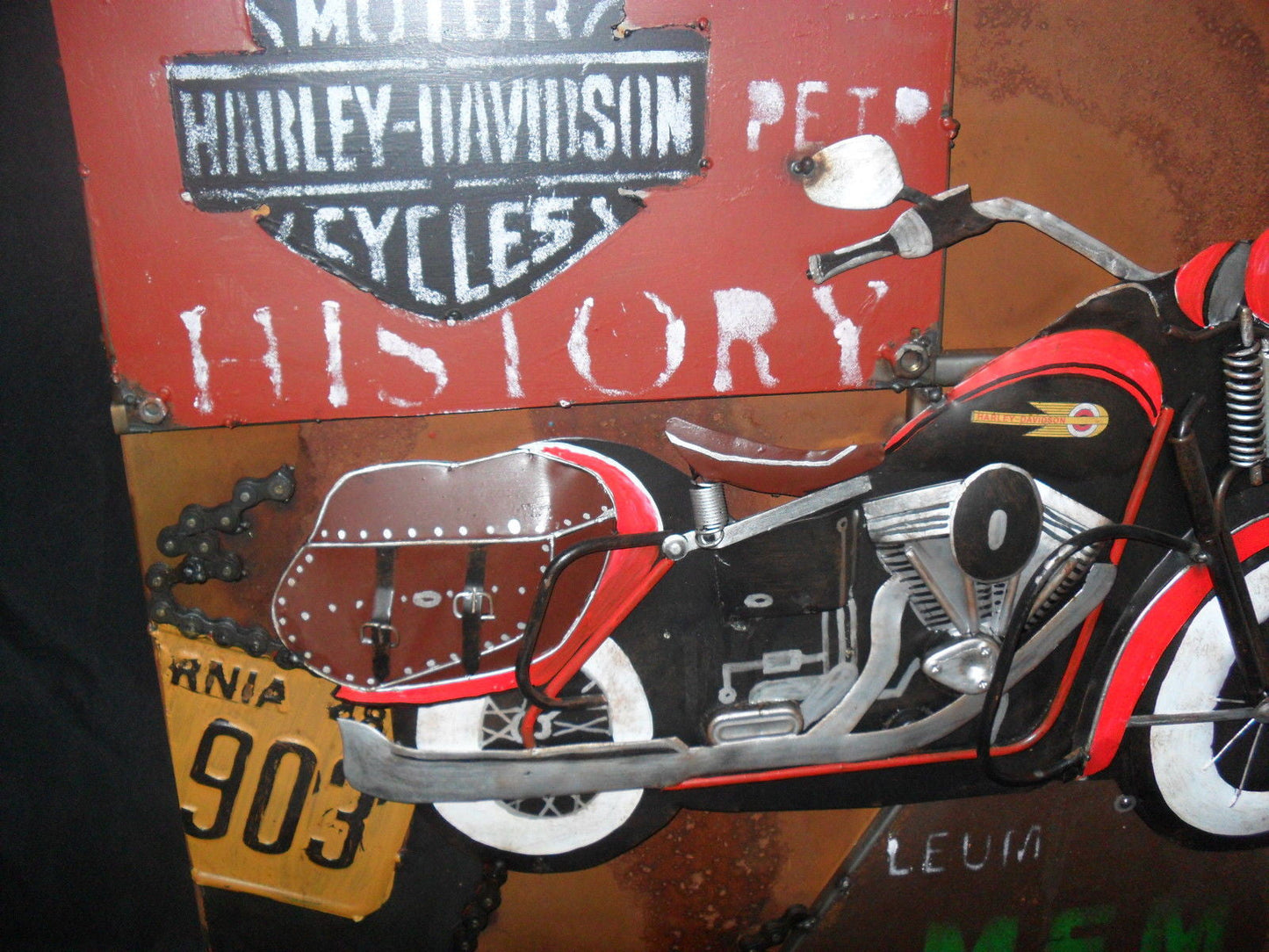 Harley Davidson Motorcyle 3D Metal Wall Art