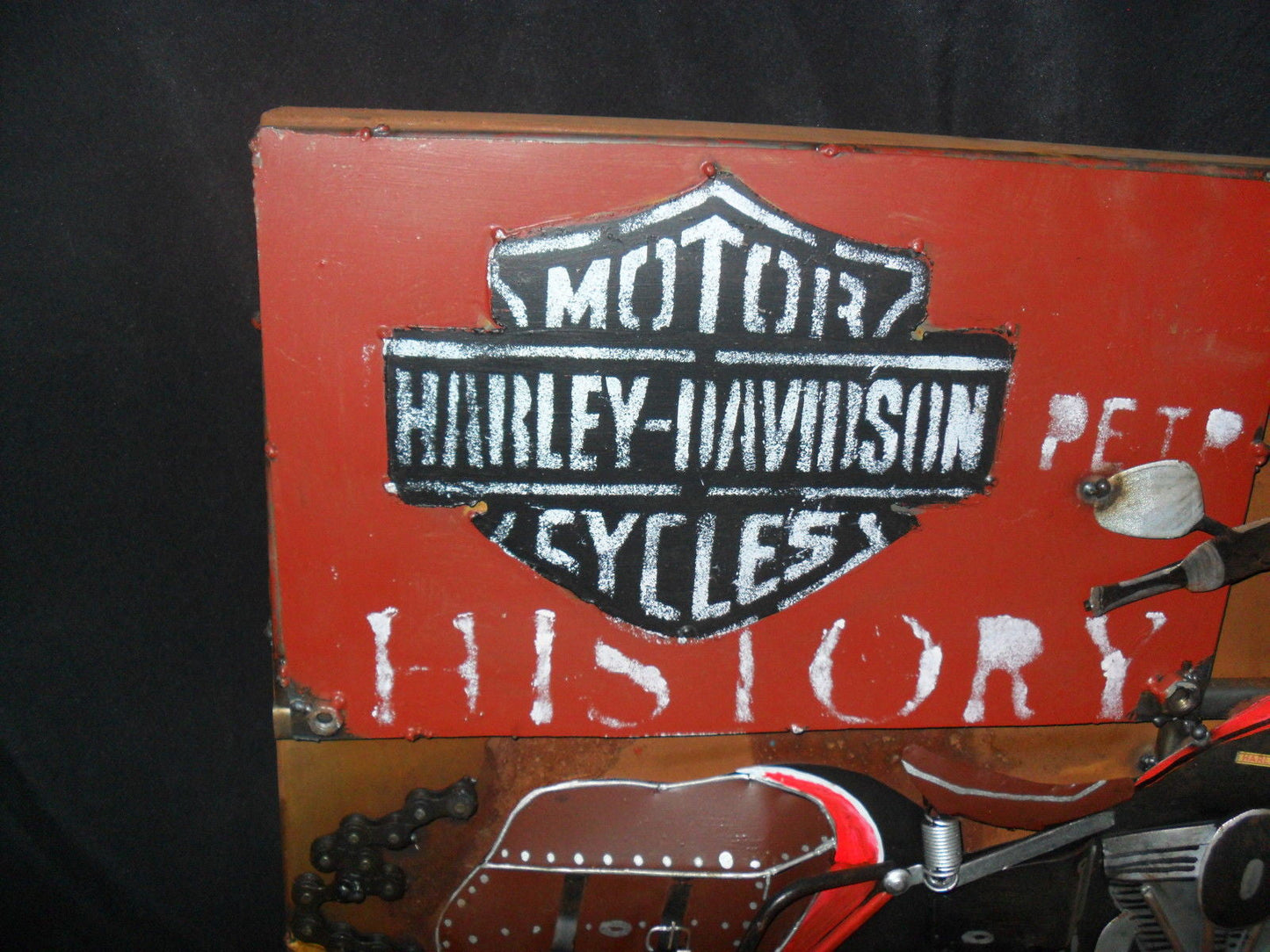 Harley Davidson Motorcyle 3D Metal Wall Art