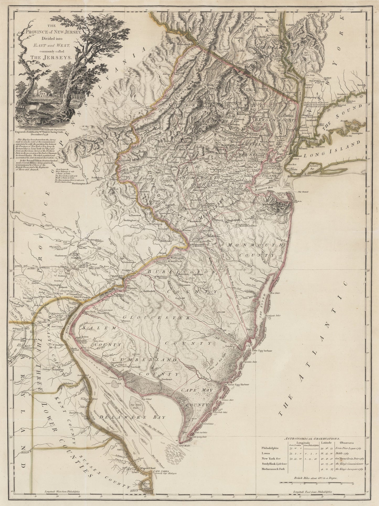 1778 The Province of New Jersey Divided into East and West, commonly called the Jerseys