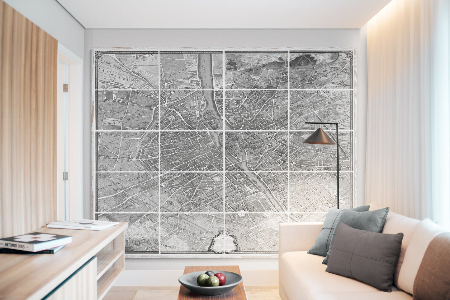 1734-36 The Turgot Plan of Paris | Fabric Adhesive Wall Mural