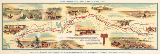 1960-1961 Pony Express Route April 3, 1860 ¨C October 24, 1861
