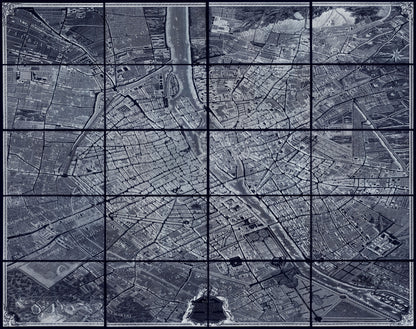 1734-36 The Turgot Plan of Paris | Fabric Adhesive Wall Mural