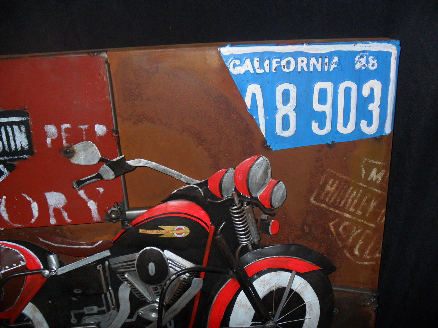 Harley Davidson Motorcyle 3D Metal Wall Art