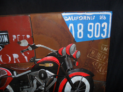 Harley Davidson Motorcyle 3D Metal Wall Art
