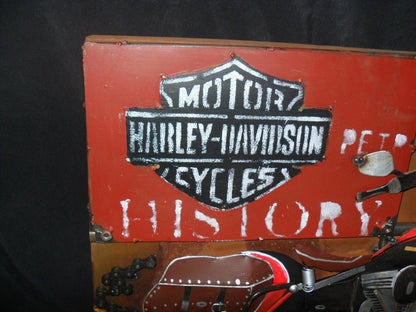 Harley Davidson Motorcyle 3D Metal Wall Art