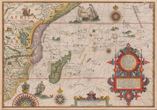 1596 Delineatio Orarum Maritimarum, Terrae vulgo Indigetatae Terra do Natal...