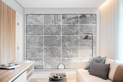 1734-36 The Turgot Plan of Paris | Fabric Adhesive Wall Mural