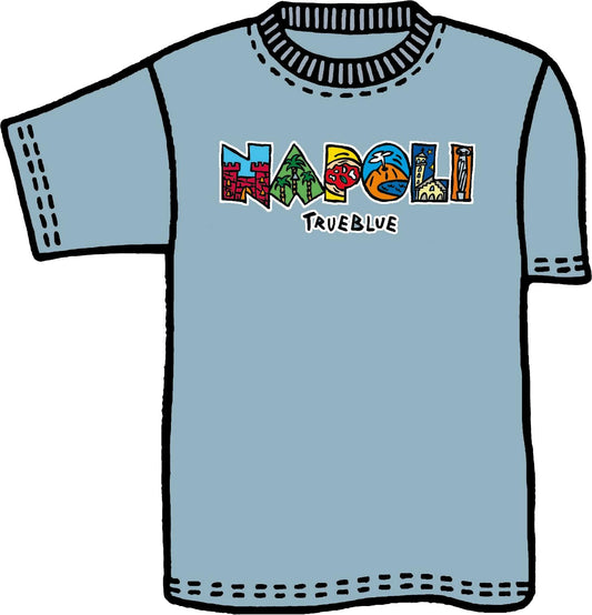 T-shirt Colore&Calore Tempio True Blu Bambino