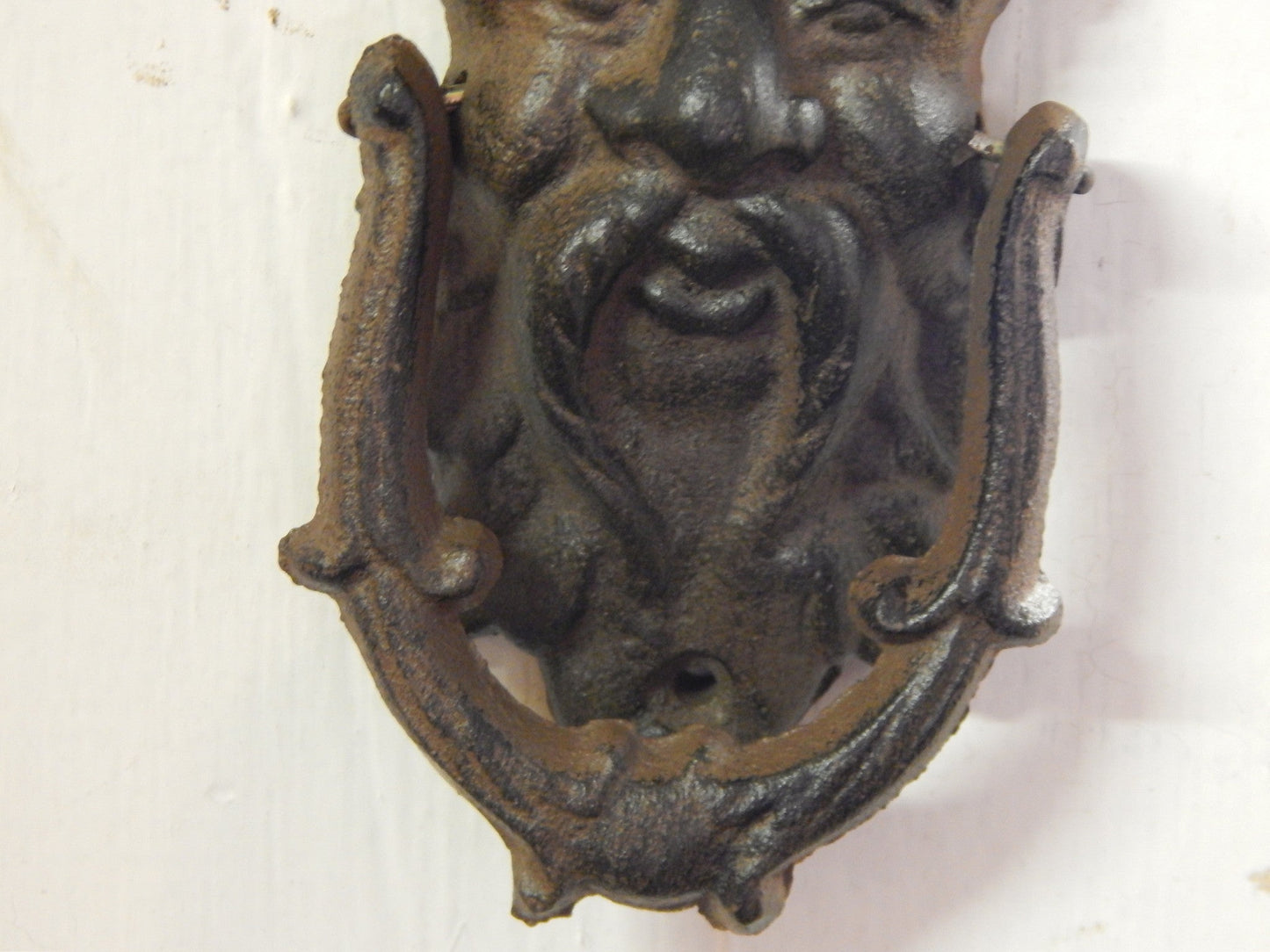 Door Knocker - Cast Iron Gothic Face Gargoyle Griffin