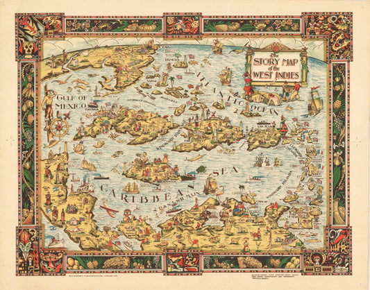 1936 The Story Map of the West Indies