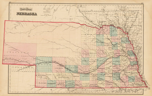 1873 Gray's Atlas Nebraska
