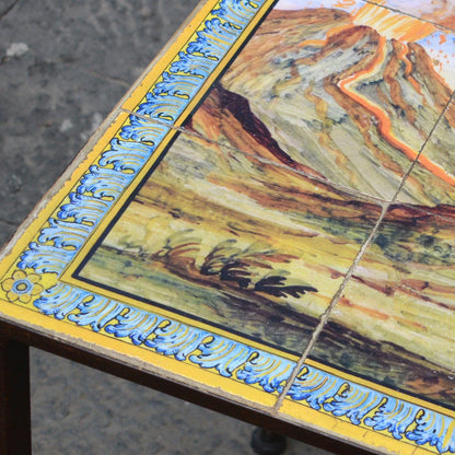 Pannello per tavoli o rivestimenti, decori delle maioliche del Chiostro di Santa Chiara - 100x100 cm