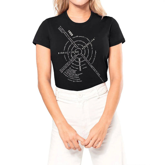 T-shirt Donna Manifesto Futurista ¨C Arte e Avanguardia in Stile Unico